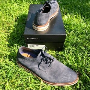 Bostonian Navy Suede Men’s Dress Shoes Size 10.5